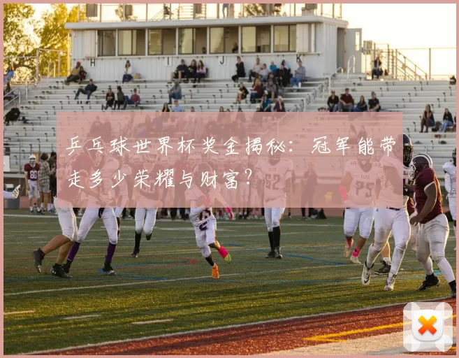 乒乓球世界杯奖金揭秘:冠军能带走多少荣耀与财富?