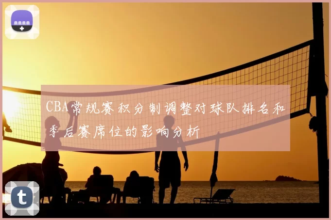 CBA常规赛积分制调整对球队排名和季后赛席位的影响分析